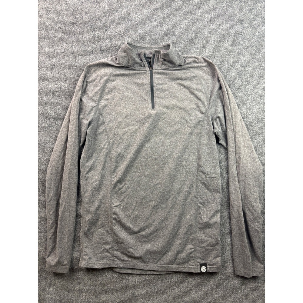 REI Co-op Quarter Zip Pullover‎ Mens Size M Gray Heathered Long Sleeve Top